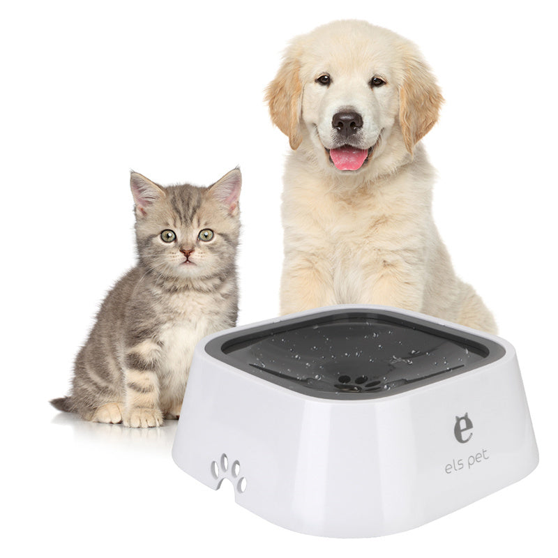 Gamelle flottante anti-débordement pour chien et chat, 1,5 L